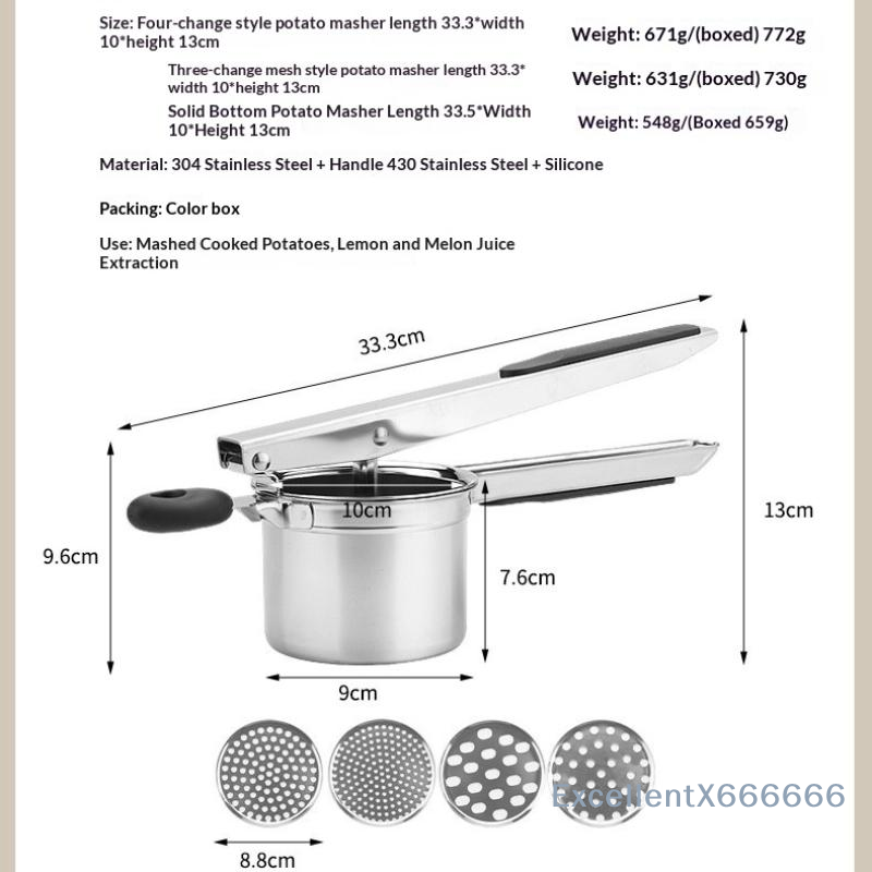 Stainless Steel Potato Ricer H - Home Cooking Restaurant 评论和价格