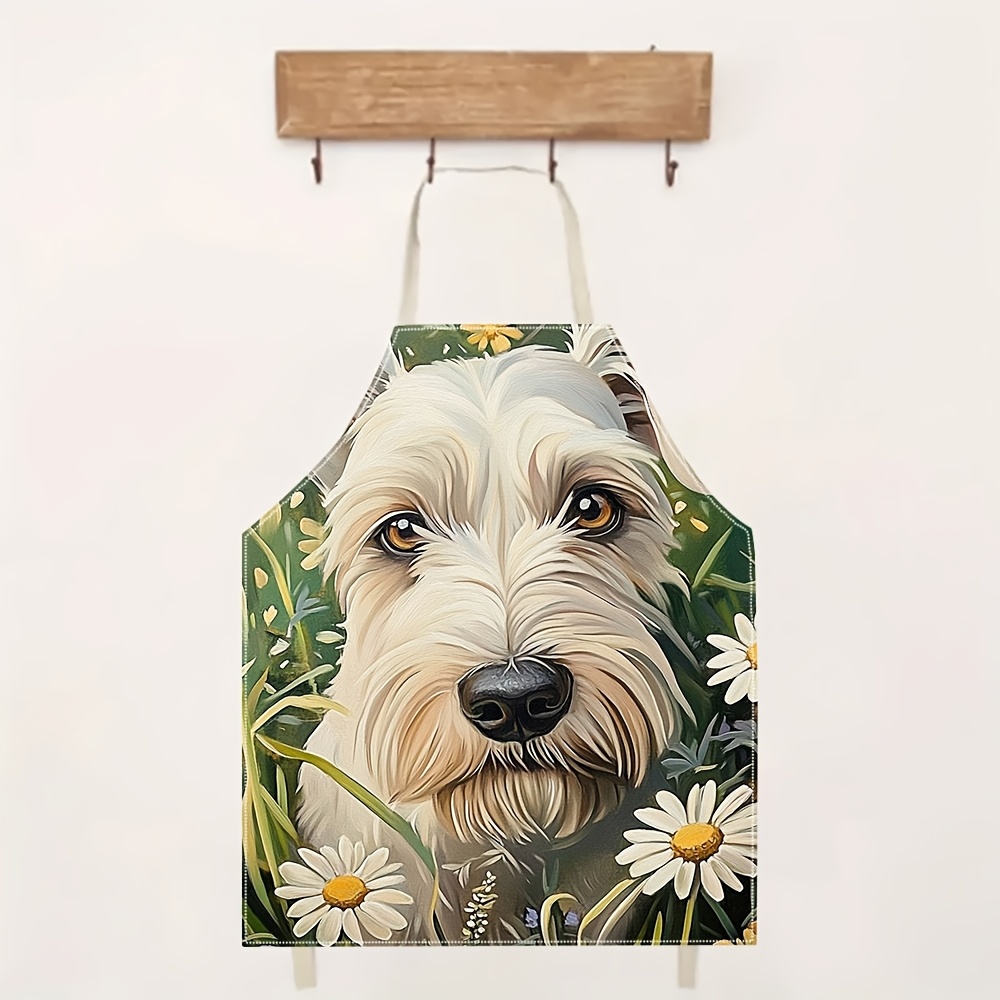 Cute White Dog Apron, Floral P - Home Cooking For Dogs 评论和价格