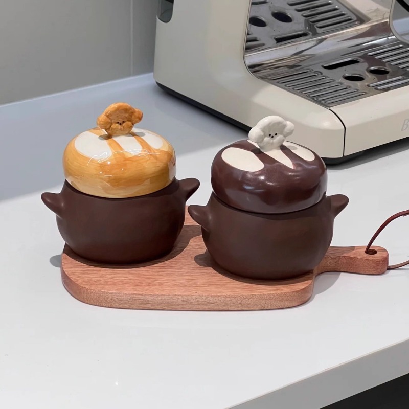 Cute Bread‑Dog Ceramic Stew Po - Home Cooking For Dogs 评论和价格