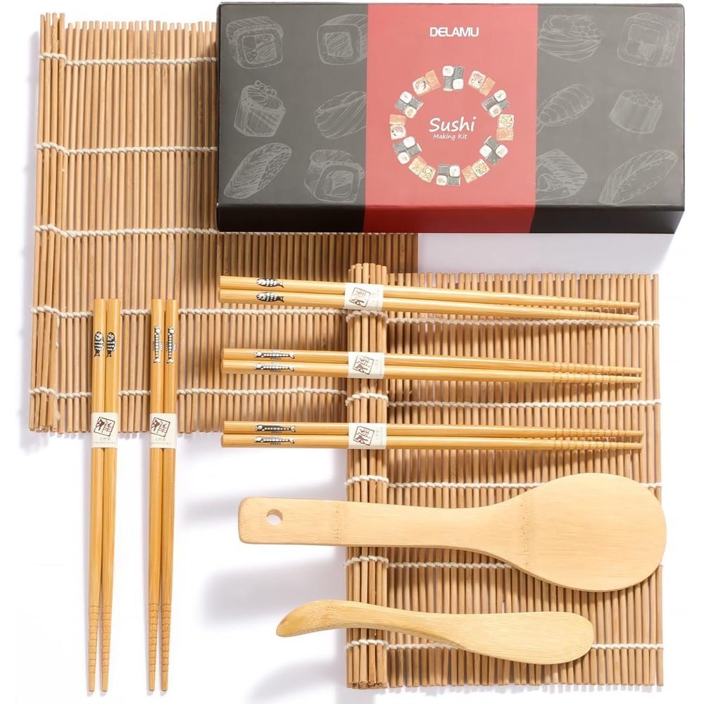 Premium Sushi Kit with Bamboo  - Sushi Mat Bamboo 评论和价格